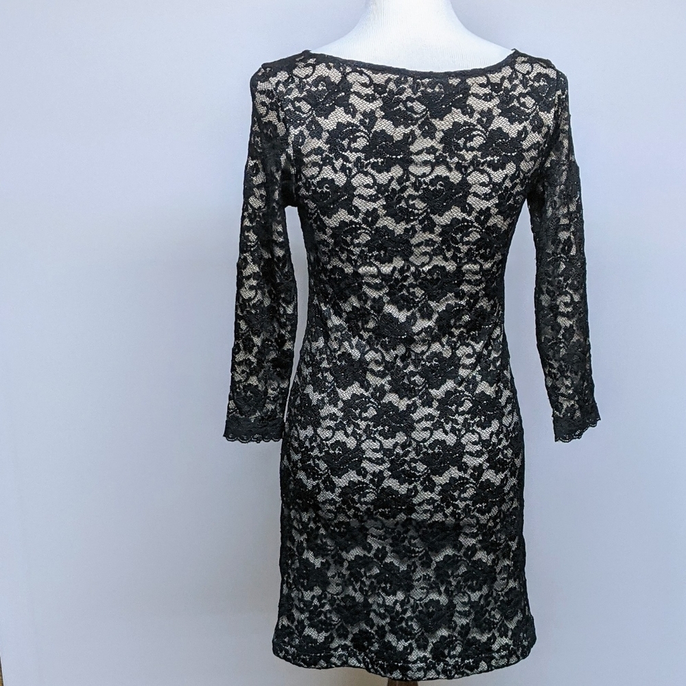 Veronica M Veronicam Black lace lined dress Sz XS - Picture 2 of 6